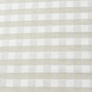 Tejido Jacquard Cuadros Vichy Beige