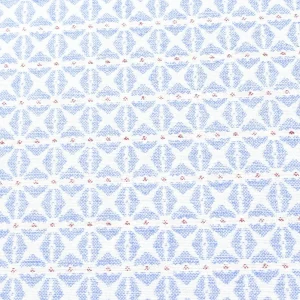 Tejido Jacquard Estampado Cuadrado Azul