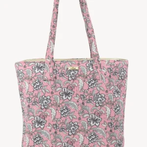 Bolso Acolchado Rosa Flores