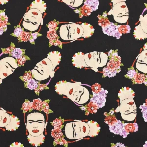 Tejido Popelín Frida Negro