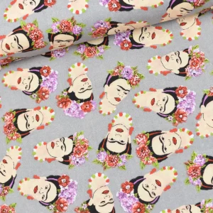 Tejido Popelín Frida Gris