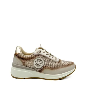Zapatilla Deportiva Efecto de Rafia Entrelazada Cordones de Elásticos