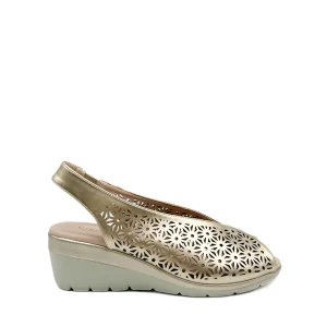 Sandalias Cuña Media Caladas Mujer