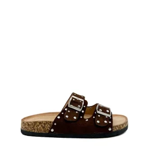 Sandalia Bio con Tachuelas y Doble Hebilla - Colección Urban Suede