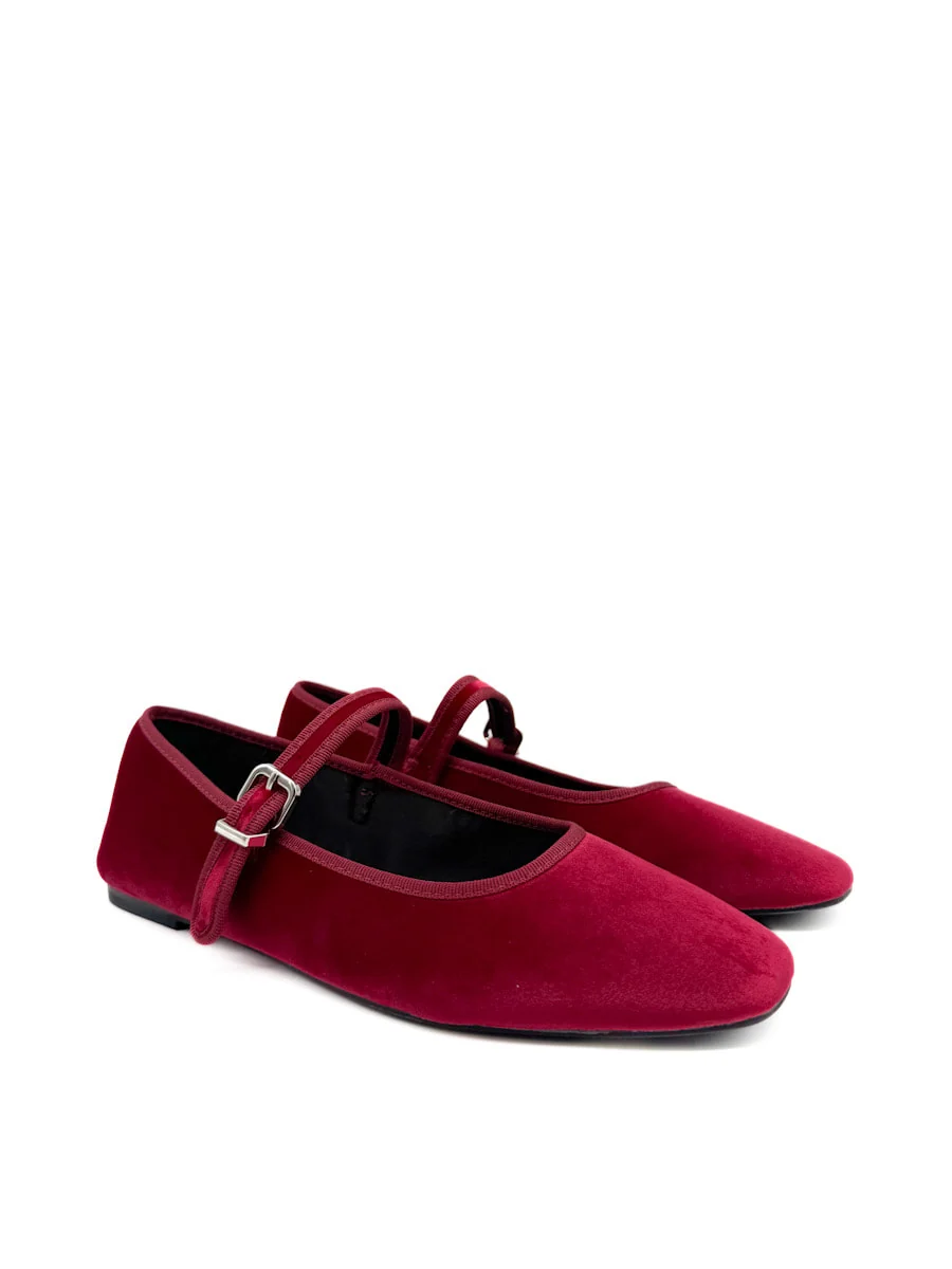 Elegantes Merceditas de Terciopelo con Hebilla Corina M5630 - Imagen 3