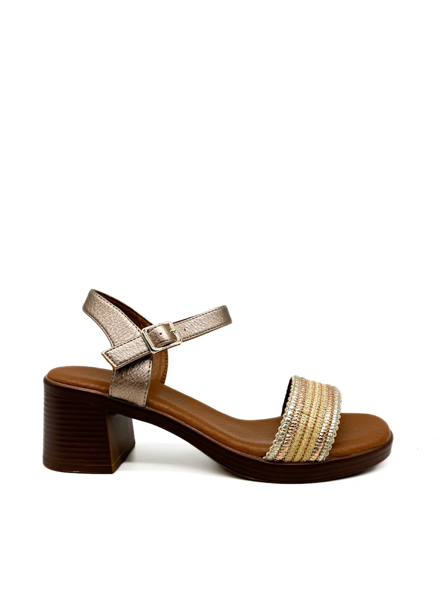Sandalias Tacón Medio Ancho Referencia x2324