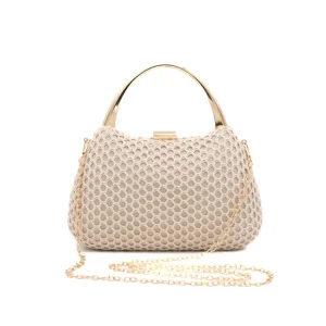 Clutch Cadace Beig Rejilla