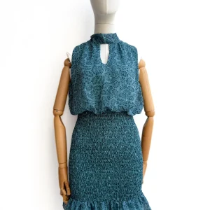 Vestido corto frunces
