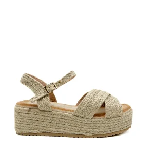 Sandalias Plataforma Rafia Referencia 91840