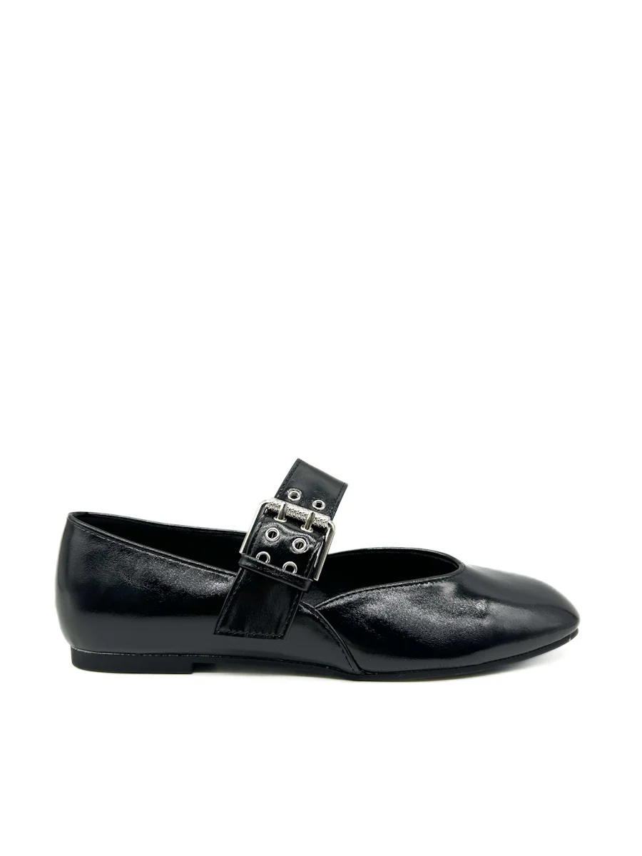 Zapatos planos tipo bailarinas con hebilla metálica decorativa - Imagen 8