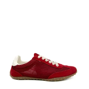 Zapatillas Deportivas Retro en Malla Abierta y Ante con Suela de Tacos