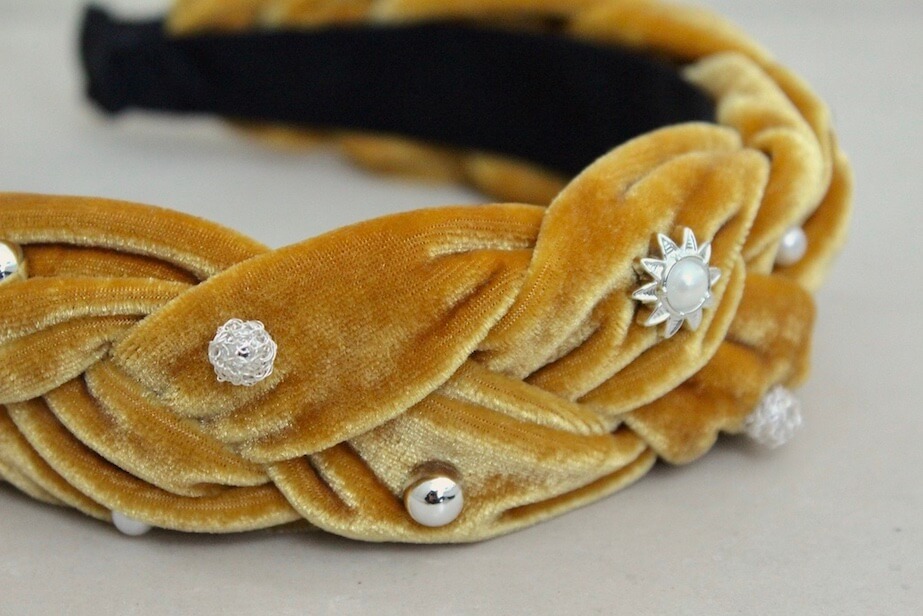 DIADEMA TERCIOPELO MOSTAZA - Imagen 8
