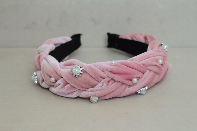 DIADEMA TERCIOPELO ROSA - Imagen 6