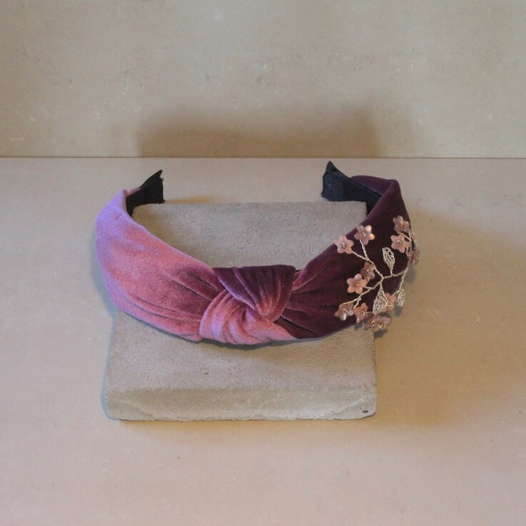 DIADEMA TERCIOPELO MALVA - Imagen 5
