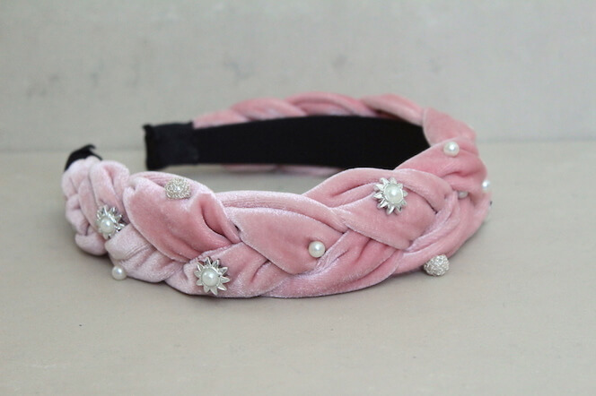 DIADEMA TERCIOPELO ROSA - Imagen 3