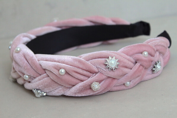 DIADEMA TERCIOPELO ROSA - Imagen 8