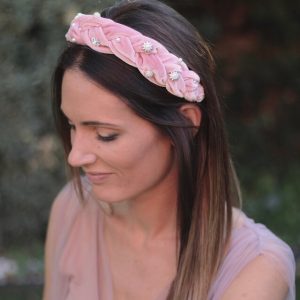 DIADEMA TERCIOPELO ROSA