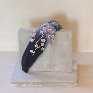 DIADEMA TERCIOPELO AZUL PETRÓLEO