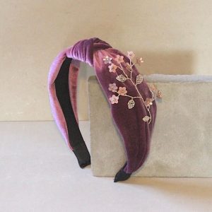 DIADEMA TERCIOPELO MALVA