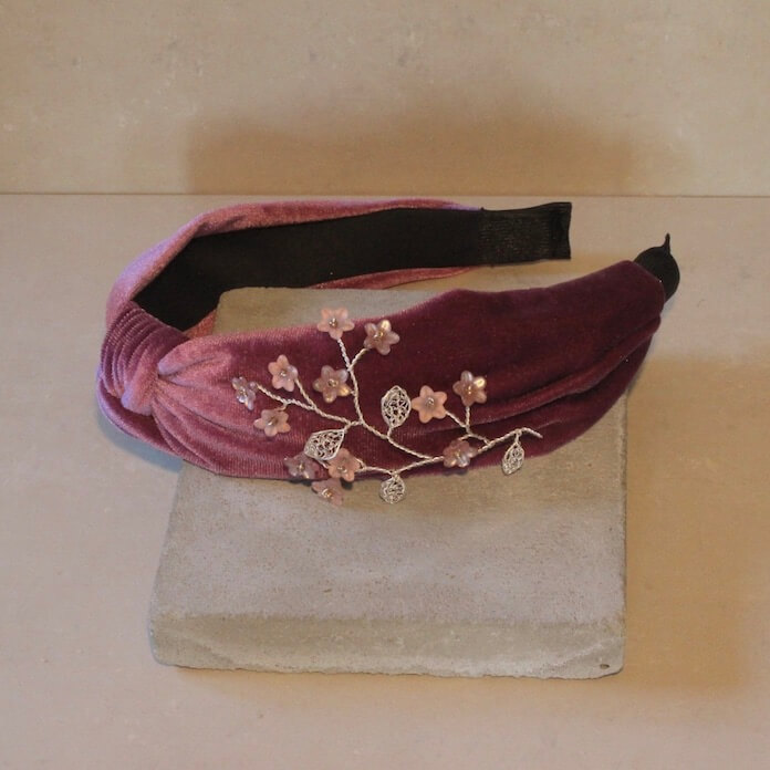 DIADEMA TERCIOPELO MALVA - Imagen 6
