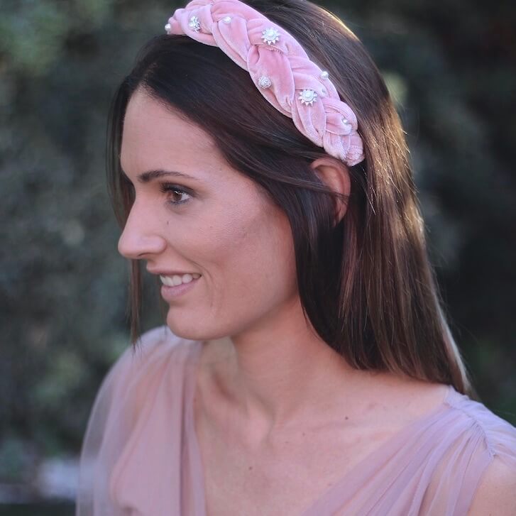 DIADEMA TERCIOPELO ROSA - Imagen 7