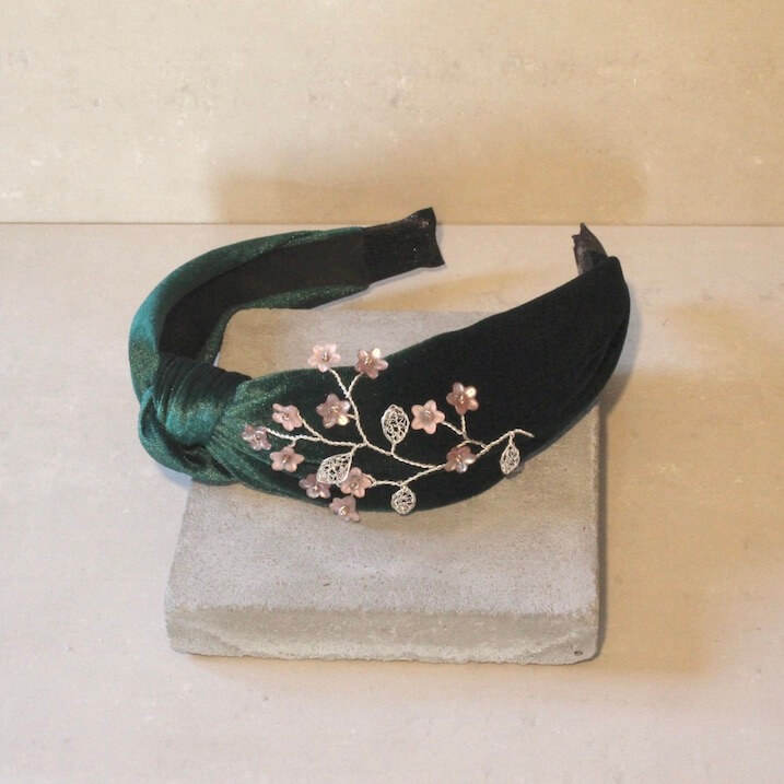 DIADEMA TERCIOPELO VERDE - Imagen 4