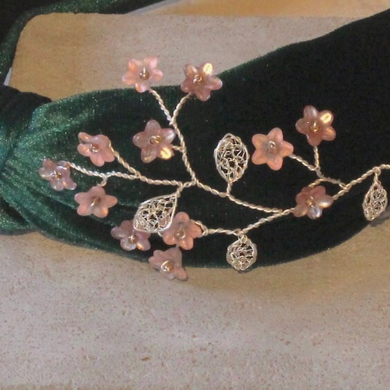 DIADEMA TERCIOPELO VERDE - Imagen 3