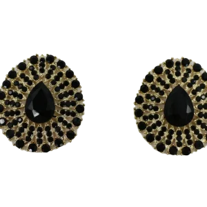 PENDIENTES NEGRO DORADO PANAL