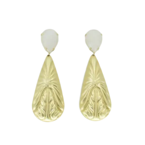 PENDIENTES ROZAS BLANCO PERLA