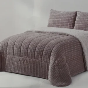 Edredón Sherpa Gris Clara Vidal