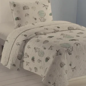 Colcha Infantil Conejos Verde