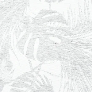 Tejido Jacquard Hoja Gris