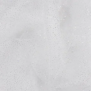 Tejido Tul Glittel Grueso Blanco