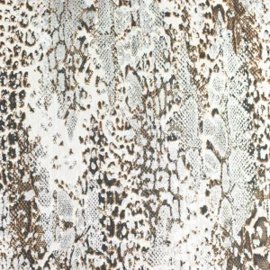 Tejido Leopardo Brillo Plateado