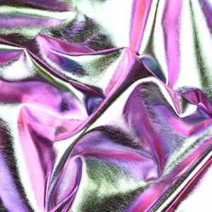 Tejido Holográfico Morado y Verde