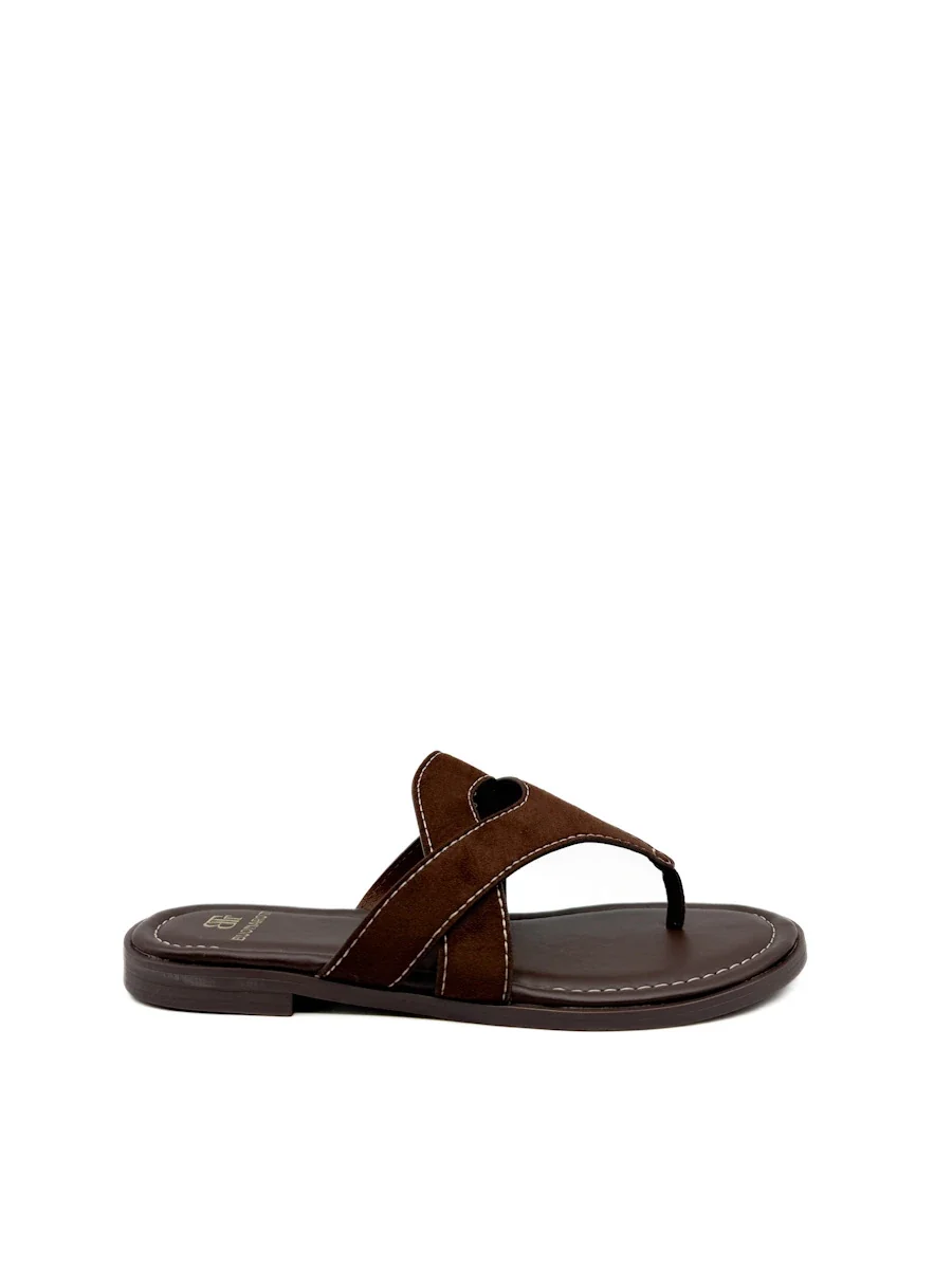 Sandalias Casuales de Dedo con Tiras de Ante - Mujer - Imagen 9