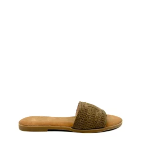 Sandalias de Pala  con Textura Trenzada Bordado
