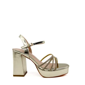 Sandalias Plataforma de Fiesta con Brillo