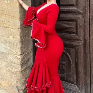 Traje de flamenca rociero