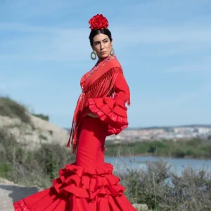 Vestido Flamenca Modelo Macu Rojo