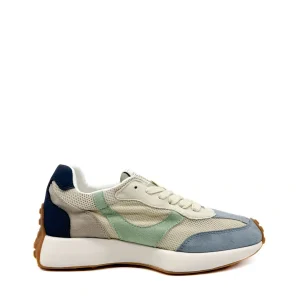 Corina Zapatillas Deportivas Retro con Paneles de Antelina y Malla