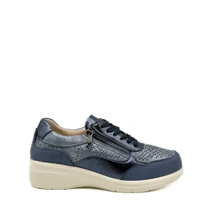 Zapatos Estilo Deportivos con Calados Decorativos y Suela de Cuña Ligera