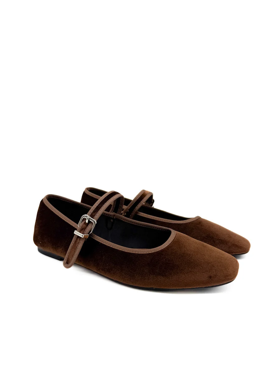 Elegantes Merceditas de Terciopelo con Hebilla Corina M5630 - Imagen 9