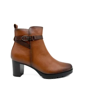 Botines de Tobillo con Tacón y Correa Decorativa
