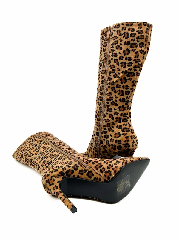 Bota Mujer Alta Leopardo YZ226 - Imagen 6