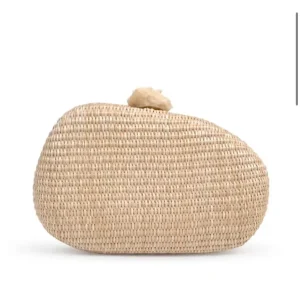 Clutch Rafia Oval Natural