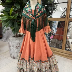 Traje de Flamenca Niña Florecillas