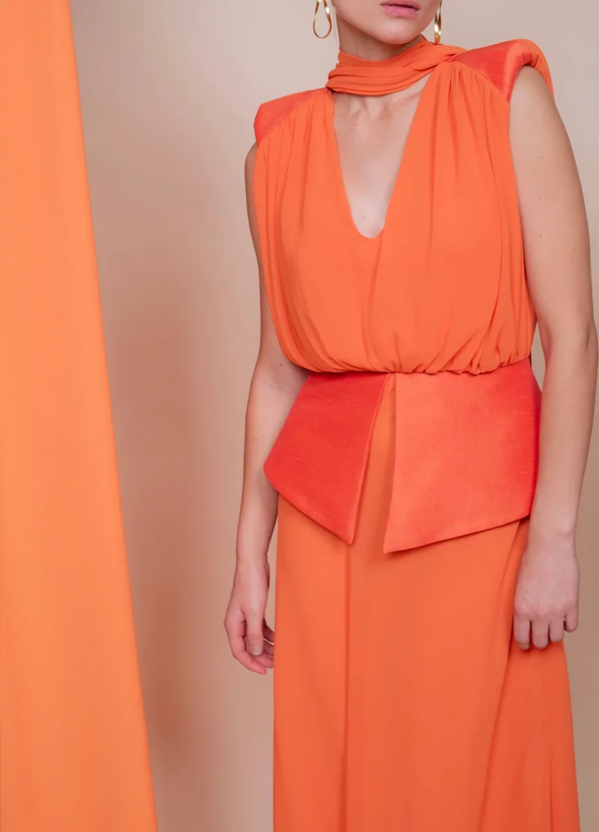 Vestido Diana Naranja Strena - Imagen 6