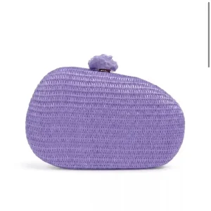 Clutch Rafia Oval Lila