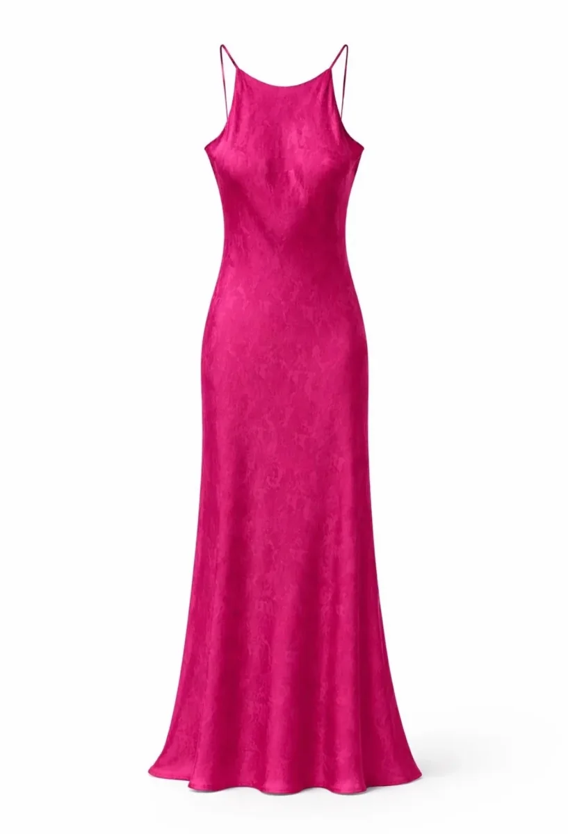 Vestido Jacquard Fucsia - Imagen 2